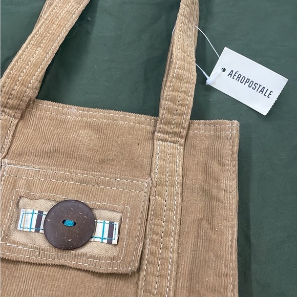 vintage y2k corduroy mini aeropostale tote bag - Picture 2 of 5